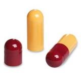 Empty Gelatin Capsules Dark Red & Orange Size 00